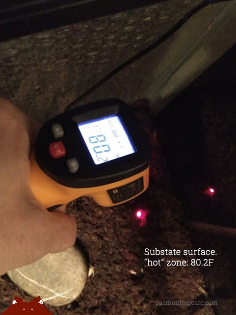 Substrate surface, near the heat pad: 80.2 F
